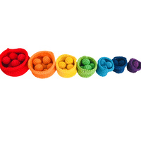 Rainbow Crochet Sorting Set Portable Play