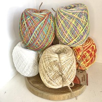 Crochet Cotton Ball - Variegated Rainbow Colours
