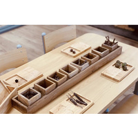 Mega Mahogany Sorting Tray - Jumbo 10 Compartments & Boxes 