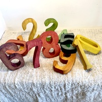 Small Wooden Number Rainbow Set