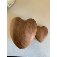 Olive Wood Heart Pair