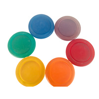 Rainbow Resin Ring & Disc Set 12pcs Portable Play Jar