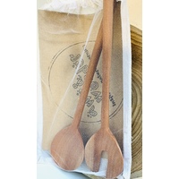 Salad Servers Wooden Child Size