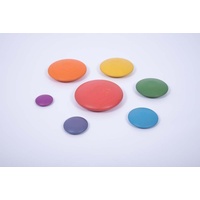 Rainbow Wooden Smartie Buttons Set 7