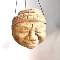 Carved Coconut Husk Hanging Bowls - Buddha