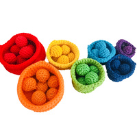 Rainbow Crochet Sorting Set Portable Play
