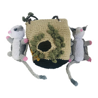 Sugar Glider Pair in Tree Nest Crochet