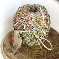 Crochet Cotton Ball - Variegated Rainbow Colours