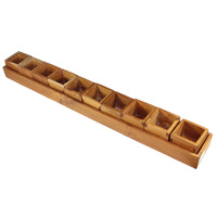 Mega Mahogany Sorting Tray - Jumbo 10 Compartments & Boxes 