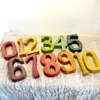 Small Wooden Number Rainbow Set