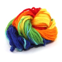 Rainbow Thick Thin Variegated Merino Wool Skein