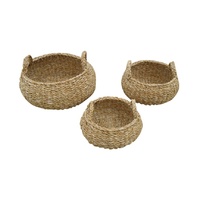Round Handled Basket Set of 3
