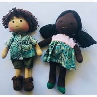 Boy & Girl Mini Doll Set Yalke Green 16cm