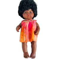 Doll dressed in Bushmelon Pink & Sunset Dress 
