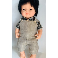 Fine Wool Overalls & Polo Shirt Outfit