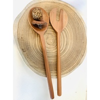 Salad Servers Wooden Child Size