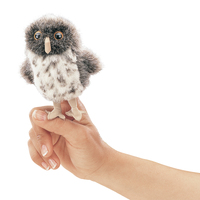 Spot Owl Grey Finger Puppet