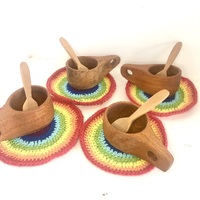 Rainbow Wood Tea Set For Four in Portable Play Jar