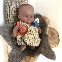 Aboriginal Australian 21cm Baby Girl Coolamon Set