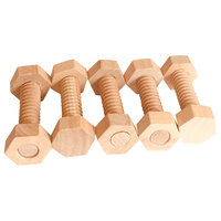5 Wooden Nuts & Bolts