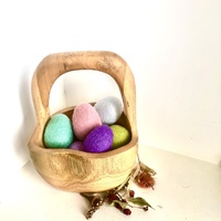 Tree Basket and Felt Egg Set