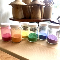 Powder Paint Rainbow set and Jars for Branch Holder