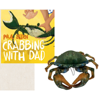 Crabbing with Dad Book and Crab Plush Bundle