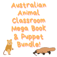 Australian Animal Book & Puppet Mega Classroom Bundle