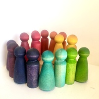 Rainbow Peg Doll set 16