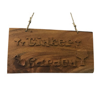 Tinker Garden Wood Sign Handcarved Large