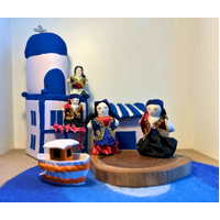 Greek Mykonos Village Set