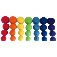 Rainbow Felt Ball & Ring Sorting Stacking Set 56pcs