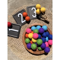 Rainbow Felt Ball Set of 40