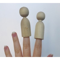 Peg Doll Set 5 Wooden Finger Puppet