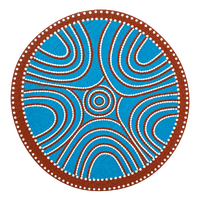 Small Hand Painted Wooden Plate by Sharyn Malone