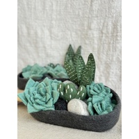 Felt Succulent Plant Garden