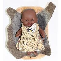 Aboriginal Australian 21cm Baby Girl Coolamon Set