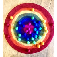 Rainbow Mat and Felt Ball Bundle