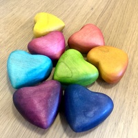 Rainbow Wooden Heart Set 8