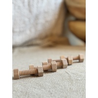 Set Of 5 Wooden Screws
