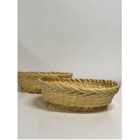 Oval Handwoven Basket Set Of 2