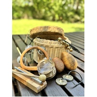 Musical Set with Cane Trinket Basket