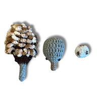 Crochet Echidna, Puggle & Egg Family