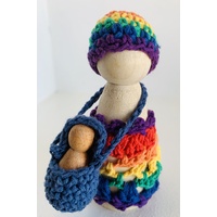 Rainbow Parent & Child in Carrier