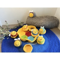 Crochet Rainbow Bee Play Set