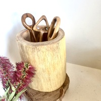 Trio of Teak Bubble Wands