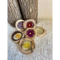 Resin Timber with Flowers Set 6