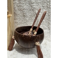 Coconut Shell Bowl & Spoon Set