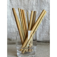 Set of Ten Bamboo Straws 