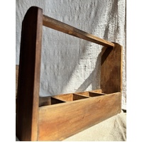 Wooden Sorting Tray with High Handle – 4 Compartments